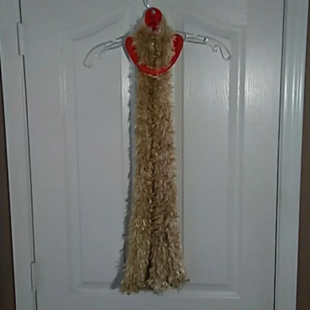 FINAL MARKDOWN Mottled Beige Tubular Stretchy Polyester scarf